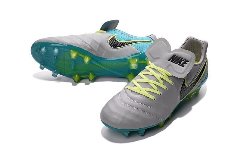 Nike Tiempo Legend VI FG Soccer Cleats Grey Green Black