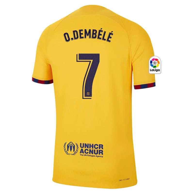 Ousmane Demb��l�� Barcelona 22/23 Senyera IV Fourth Jersey - Player Version