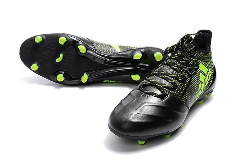 New Adidas X Series Leather FG Soccer Cleats Shoes Black Green