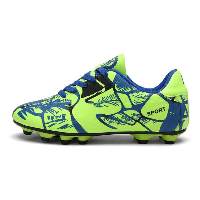 Men Football Soccer Boots Athletic Soccer Shoes 2018 New Leather Big Size High Top Soccer Cleats Training Football Sneaker Man