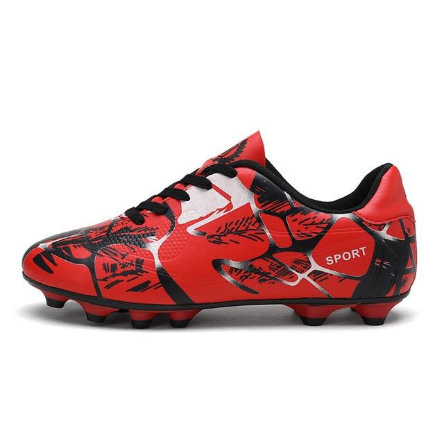 Men Football Soccer Boots Athletic Soccer Shoes 2018 New Leather Big Size High Top Soccer Cleats Training Football Sneaker Man