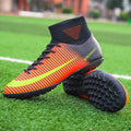 MWY Man High Top Ankle Football Train Shoes Turf TF Flat Classic Soccer Boots Women Sneakers Lightweight Kids Indoor Turf Futsal