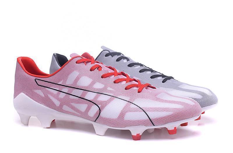 PUMA evoSPEED 1.4 SL FG Soccer Cleats White Solar Pink