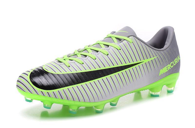 Nike Mercurial Vapor XI AG Soccer Cleats Grey Black Green