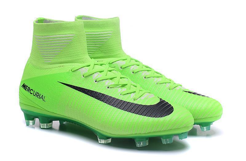 Nike Mercurial Superfly V FG Soccer Cleats Grass Green Black