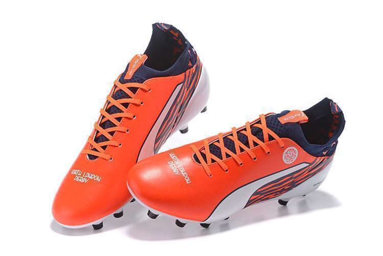 PUMA evoTOUCH Pro FG Soccer Cleats Orange White Black