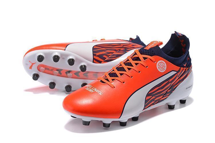 PUMA evoTOUCH Pro FG Soccer Cleats Orange White Black