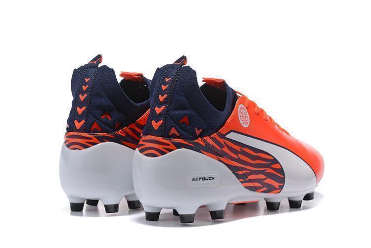 PUMA evoTOUCH Pro FG Soccer Cleats Orange White Black