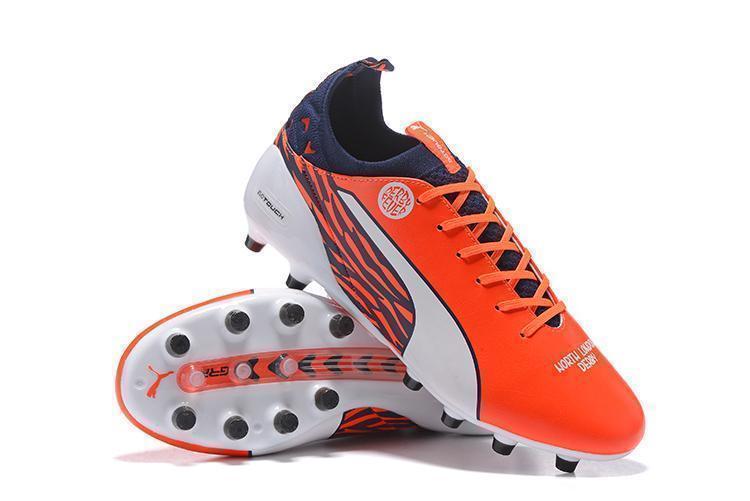 PUMA evoTOUCH Pro FG Soccer Cleats Orange White Black