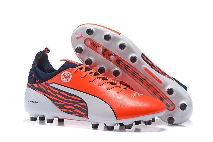 PUMA evoTOUCH Pro FG Soccer Cleats Orange White Black