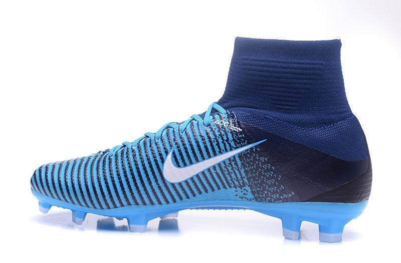 Nike Mercurial Superfly V FG Soccer Cleats Blue Dark White