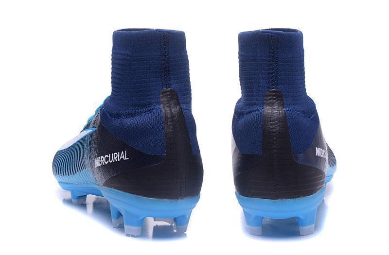 Nike Mercurial Superfly V FG Soccer Cleats Blue Dark White