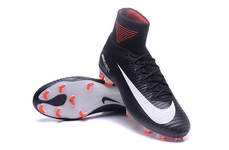 Nike Mercurial Superfly V FG Soccer Cleats Black Orange White