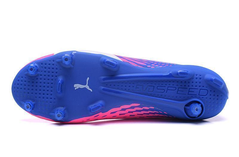 PUMA evoSPEED 17 SL-S FG Soccer Cleats Pink Blue White