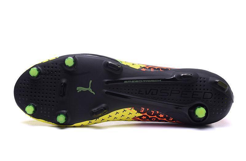 PUMA evoSPEED 17 SL-S FG Soccer Cleats Yellow Black Orange