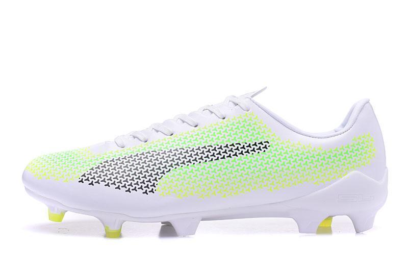 PUMA evoSPEED 17 FG Soccer Cleats White Grass Green Black