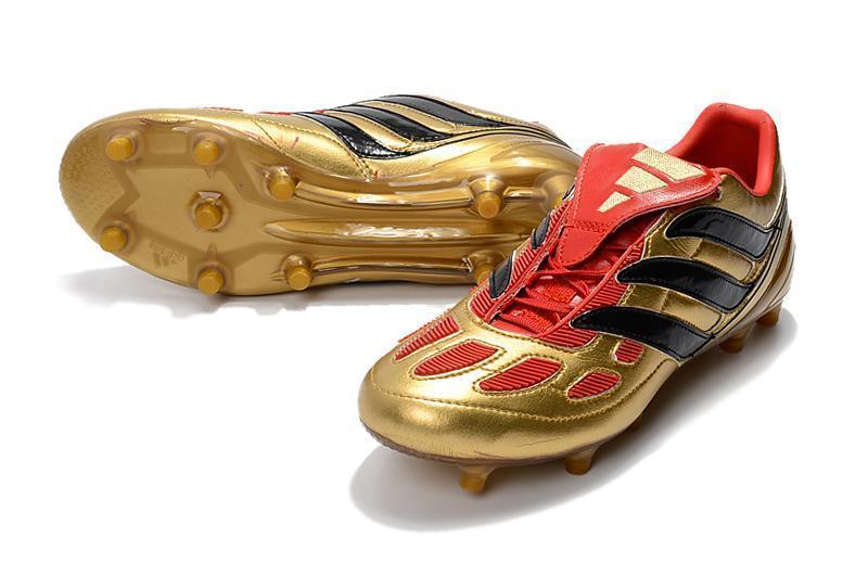 New Adidas Predator Accelerator  FG Soccer Cleats Shoes Gold Red Black