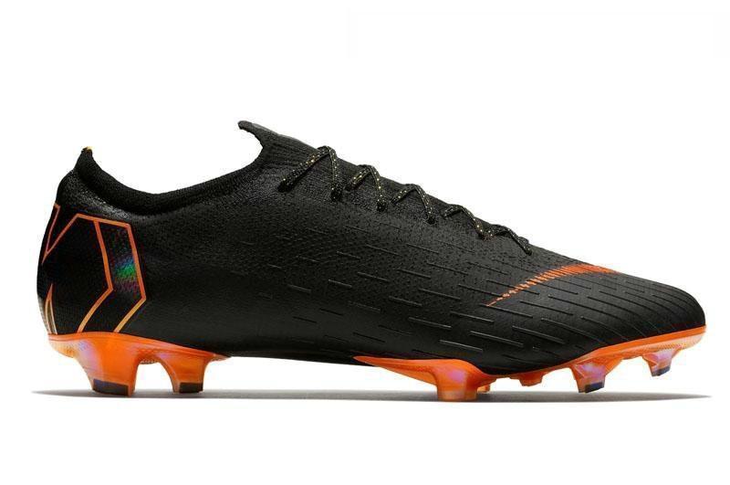 Nike Mercurial Vapor XII 360 Elite FG Soccer Cleats Black Total Orange