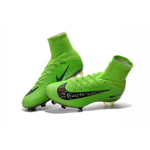 Nike Mercurial Superfly V FG Soccer Cleats Green Black