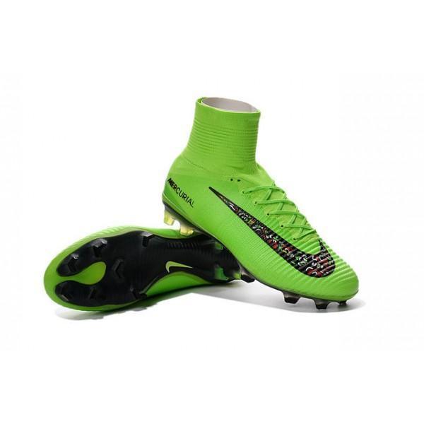 Nike Mercurial Superfly V FG Soccer Cleats Green Black