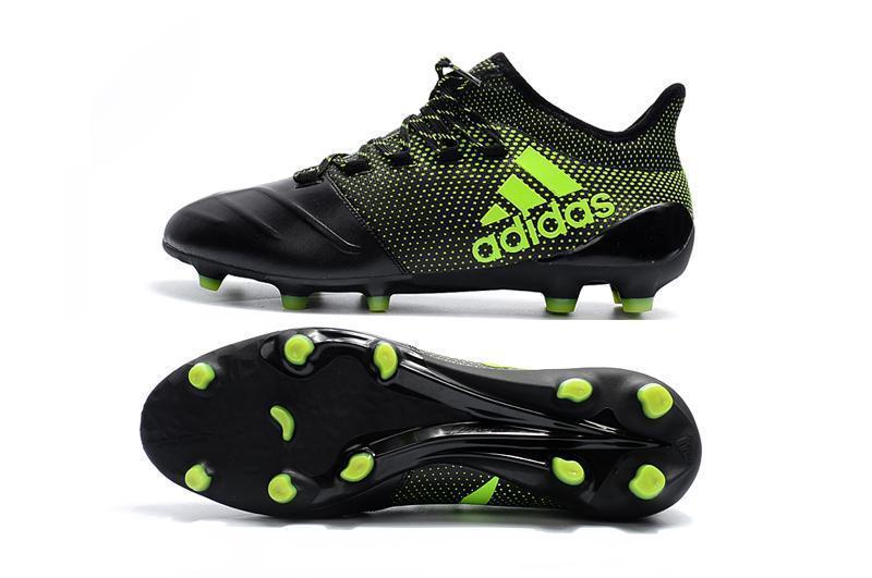 New Adidas X Series Leather FG Soccer Cleats Shoes Black Green