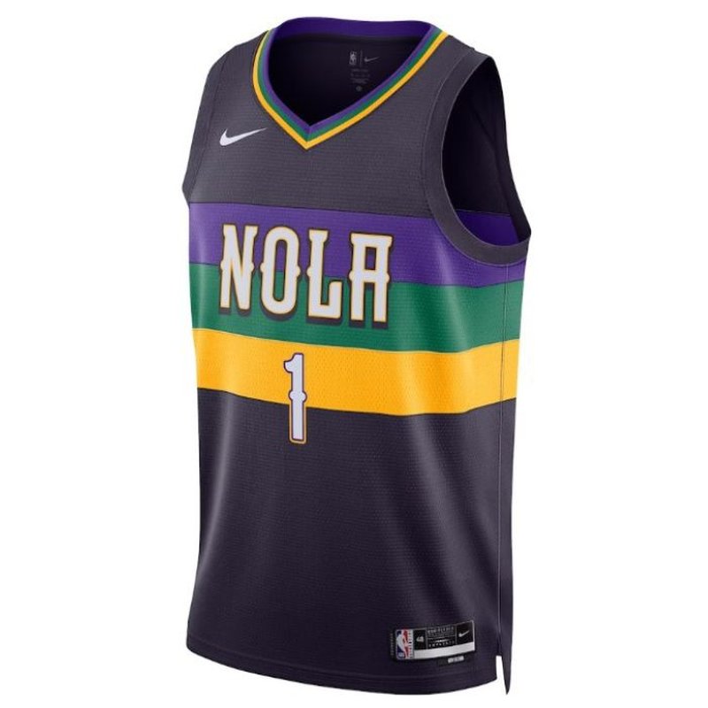 Zion Williamson New Orleans Pelicans Unisex 2023 NBA Jersey - City Edition - Purple