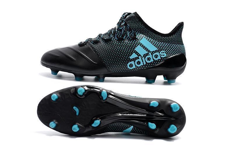 New Adidas X Series Leather FG Soccer Cleats Shoes Black Blue