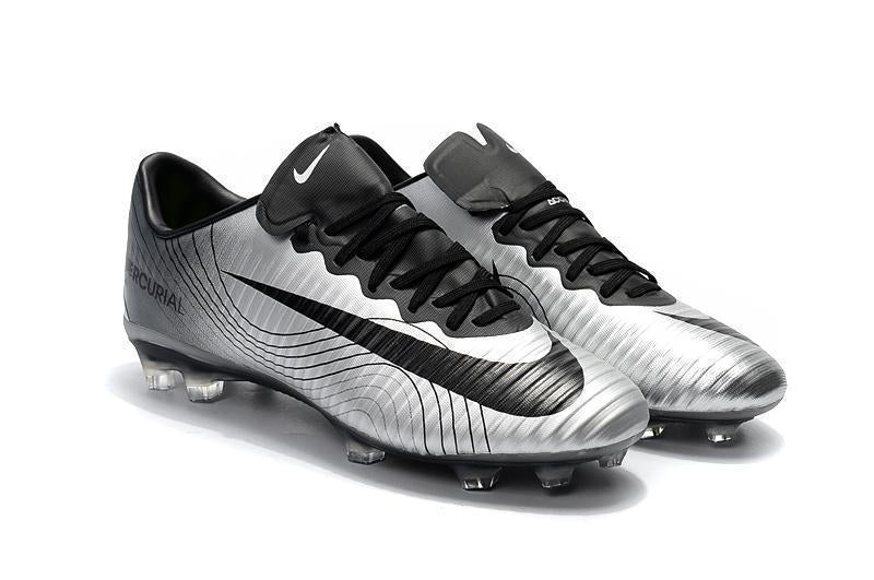 Nike Mercurial Vapor XI FG Soccer Cleats Silver Black