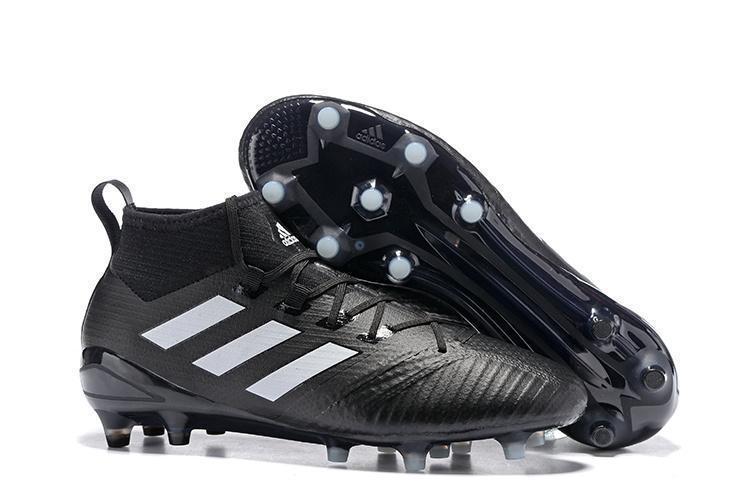 Adidas ACE 17.1 Primeknit Soccer Cleats CoreBlack White Night Metallic