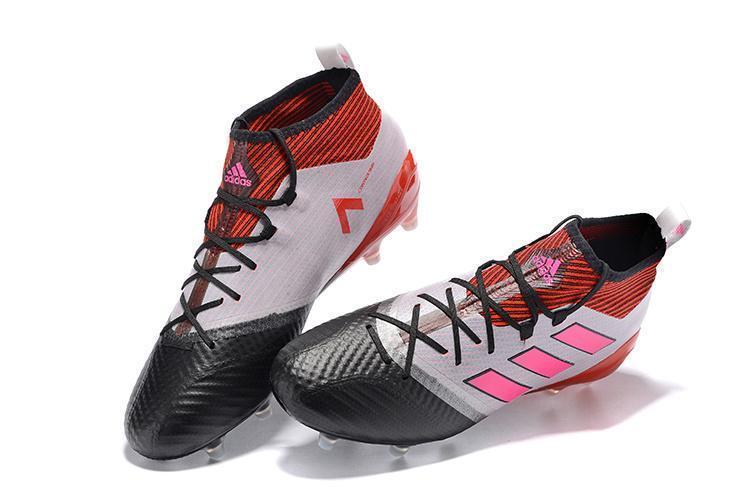 Adidas ACE 17.1 Primeknit Soccer Cleats Red White Pink Black