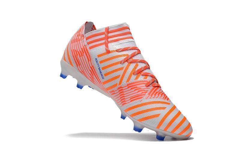 New Adidas Nemeziz Messi 17+ 360 Agility FG Soccer Cleats Shoes White Orange Blue