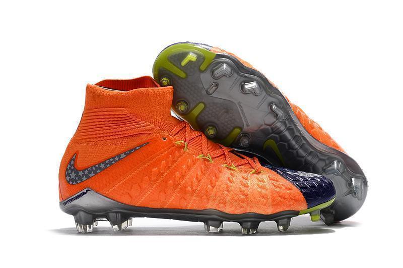 Nike Hypervenom Phantom III DF FG Soccer Cleats Orange Blue Chrome