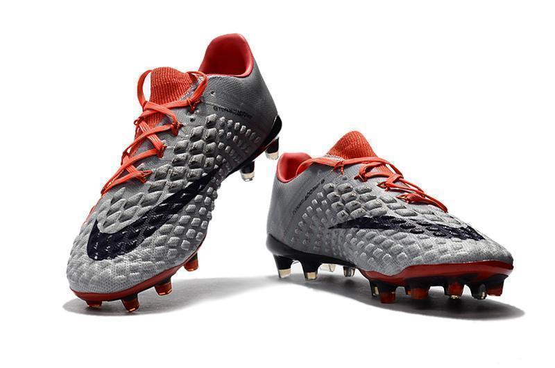 Nike Hypervenom Phantom III FG Soccer Cleats Grey Red Black