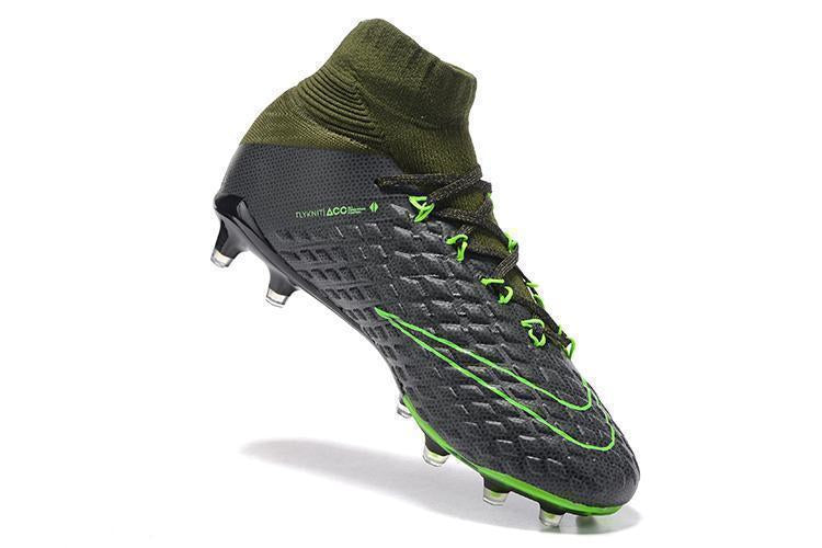 Nike Hypervenom Phantom III DF FG Soccer Cleats Grey Green Black