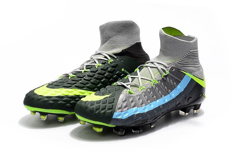 Nike Hypervenom Phantom III DF FG Soccer Cleats Black Volt Dark Grey