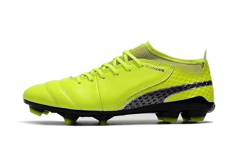 PUMA ONE 17.1 FG Soccer Cleats Electric Green Black