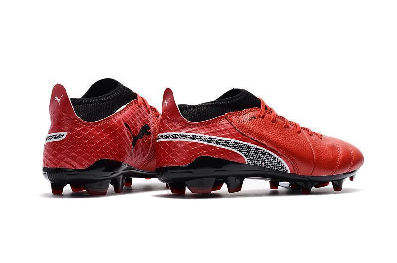 PUMA ONE 17.1 FG Soccer Cleats Total Red Black Silver